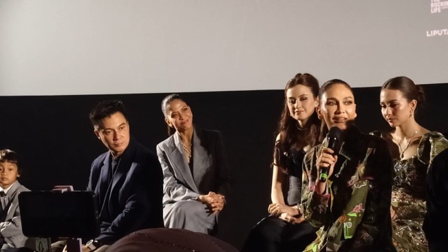 Luna Maya saat di premier film sukma (FTNews/Raka)